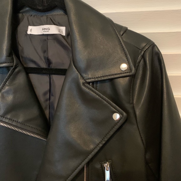 Mango Faux Leather Jacket - Picture 9 of 15
